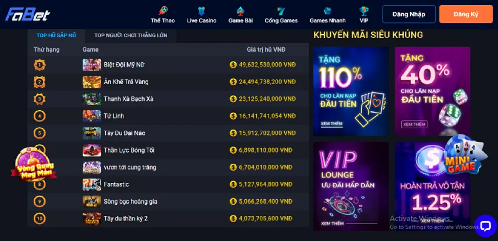 Biểu mẫu liên hệ trực tuyến của web casino uy tín